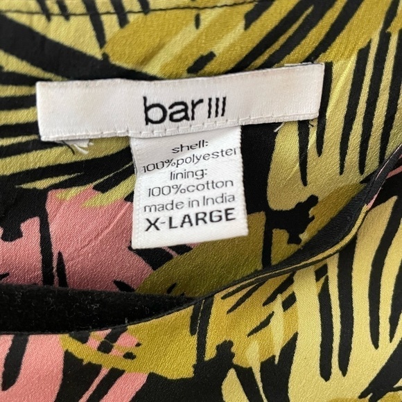 BAR III Tropical Print Mini Dress Size XL - Picture 3 of 3